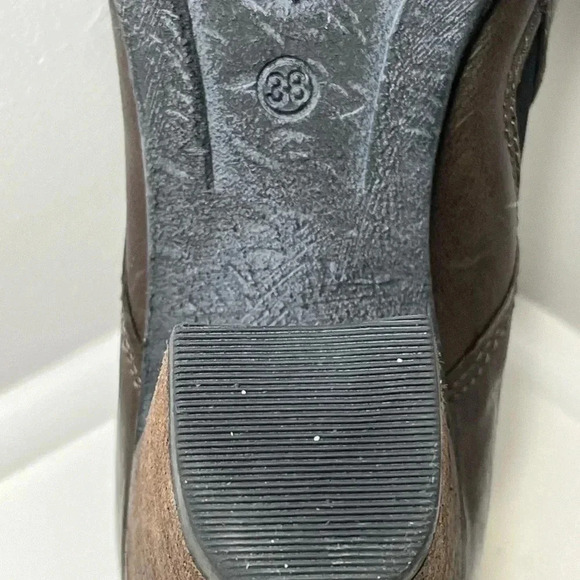 Mjus Italian Leather Slip On Brown Bootie - Picture 10 of 13